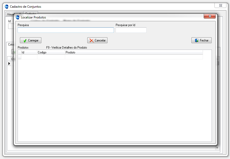 Adicionando produto ao Conjunto
